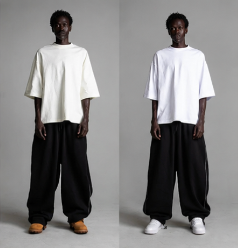 7.5oz Max Heavyweight Oversized Short Sleeve Casual Streetwear Top Tshirt Cotton Cropped