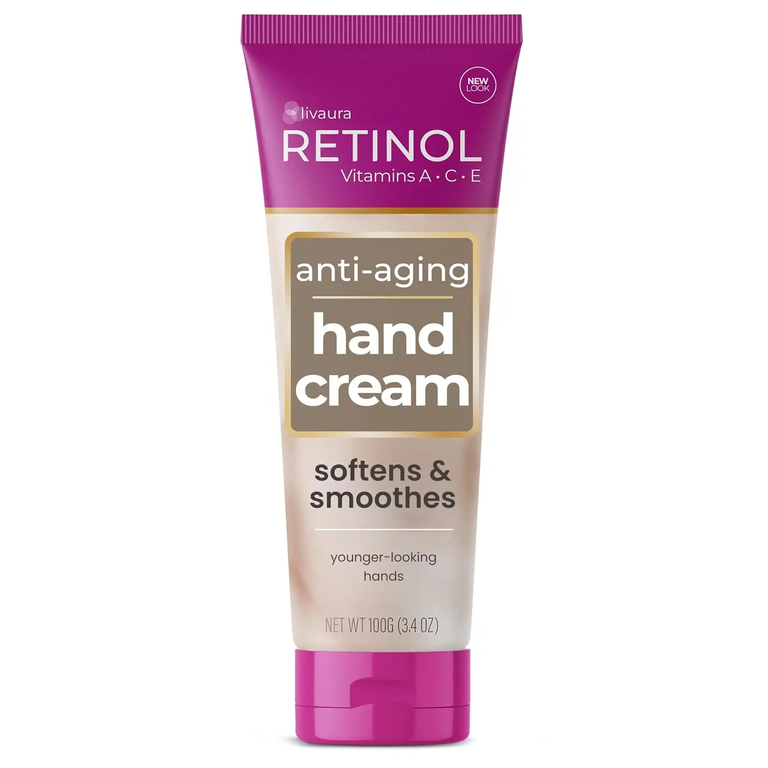 LIVAURA Retinol Anti-Aging Hand Cream – Vitamin A, C & E + Green Tea Extract for Hands, Nails & Cuticles