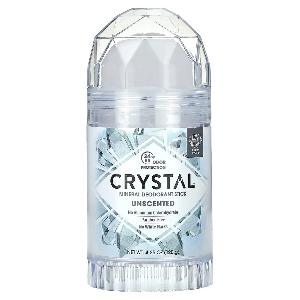 CRYSTAL Mineral Deodorant Stick – Unscented, Aluminum-Free & Vegan | 4.25 oz | 35 Years of Natural Deodorant
