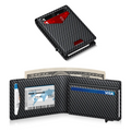 Men's RFID Minimalist Bifold Wallet with Pop-Up Card Holder & Money Clip