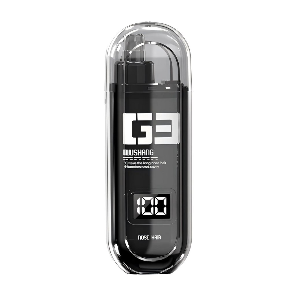 USB Rechargeable Nose & Ear Hair Trimmer – IPX7 Waterproof, LED Display, 360° Dual-Edge Blades | For Men & Women