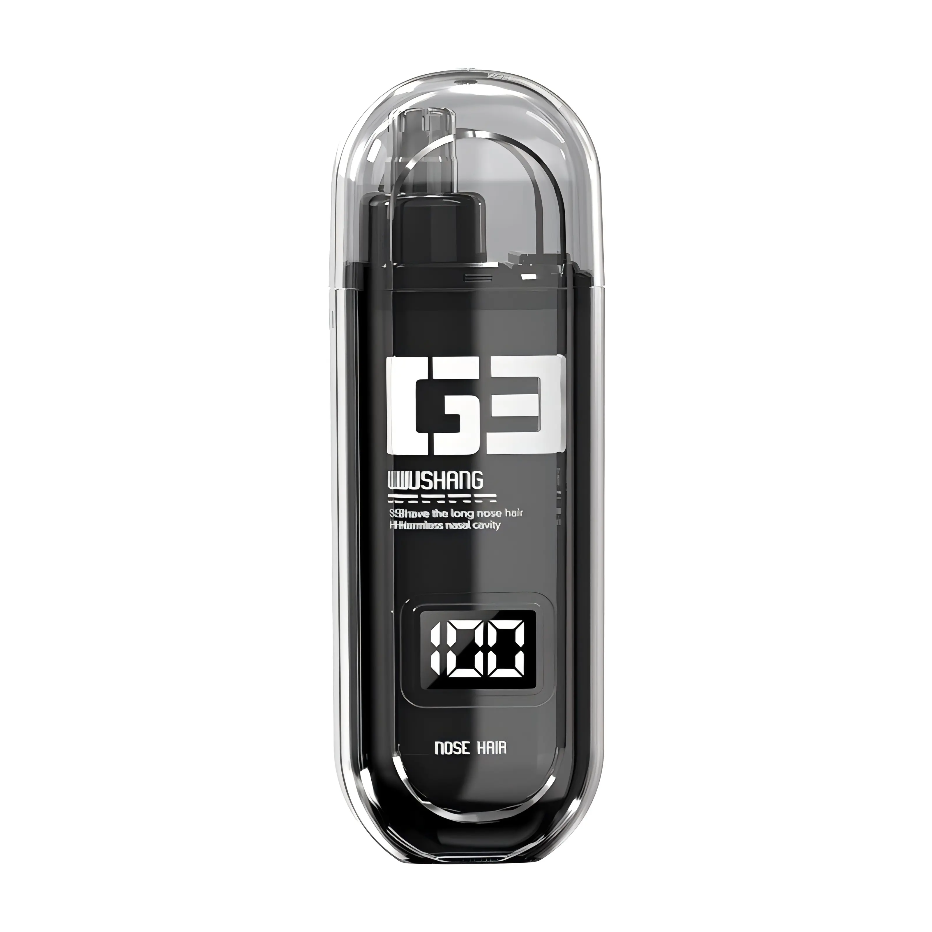 USB Rechargeable Nose & Ear Hair Trimmer – IPX7 Waterproof, LED Display, 360° Dual-Edge Blades | For Men & Women