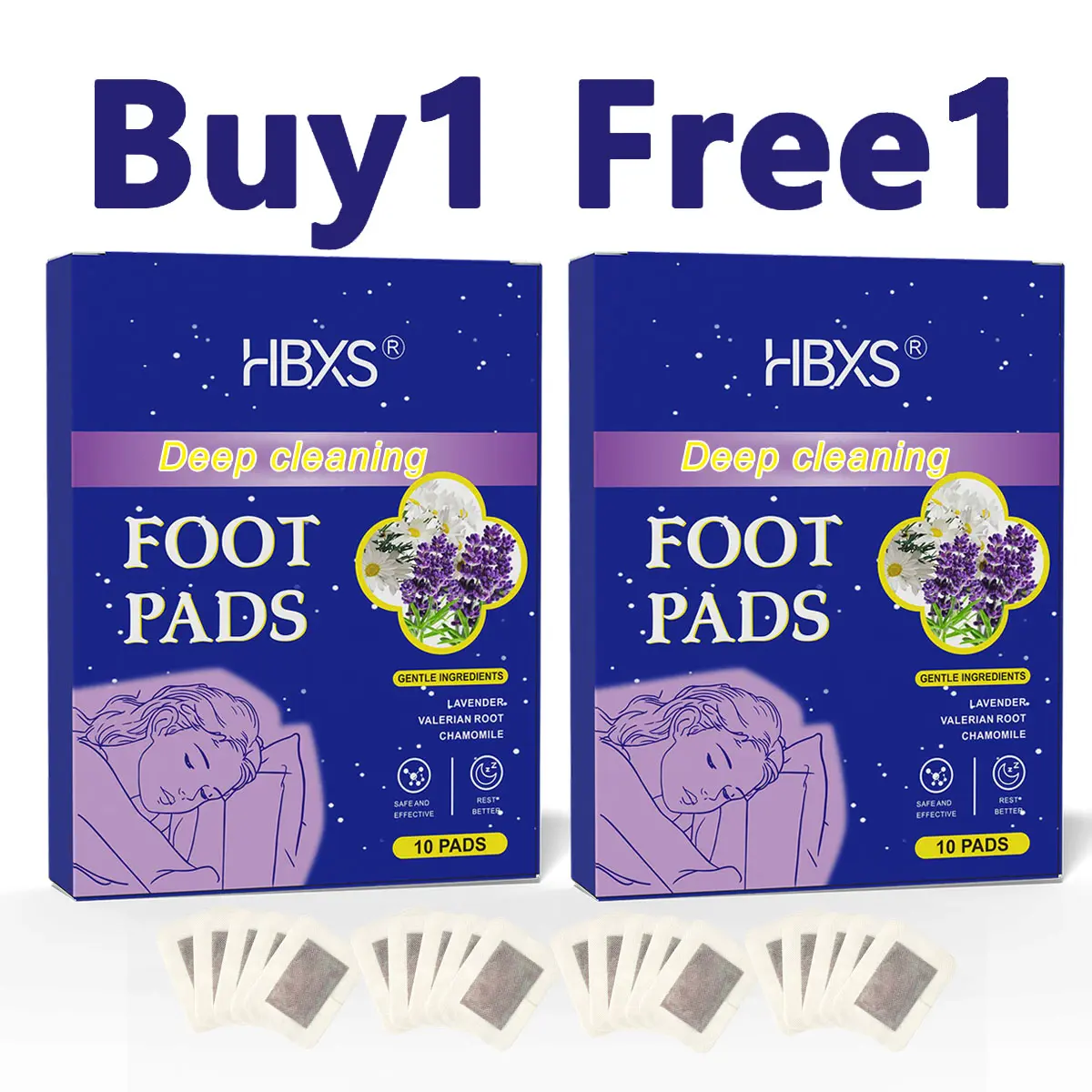 Deep Cleansing Foot Pads – Magnesium Glycinate & Valerian Root for Stress Relief, Better Sleep & Achy Feet | 10 Patches