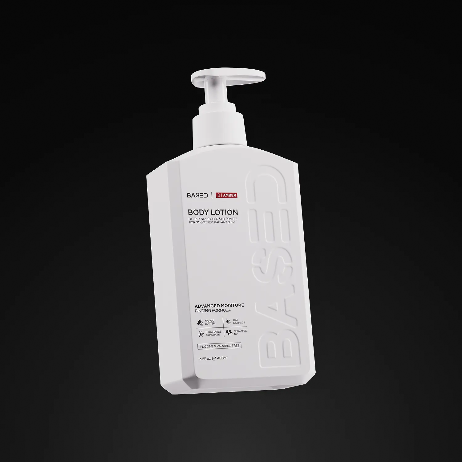 BASED Body Lotion – Amber Scent | Fast-Absorbing Deep Hydration with Ceramides | For Dry, Dull & Ashy Skin
