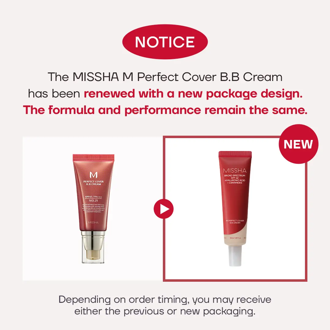 Perfect Cover BB Cream SPF 42 PA+++ – Medium to Full Coverage Skincare Makeup | 50ml | 9 Shades