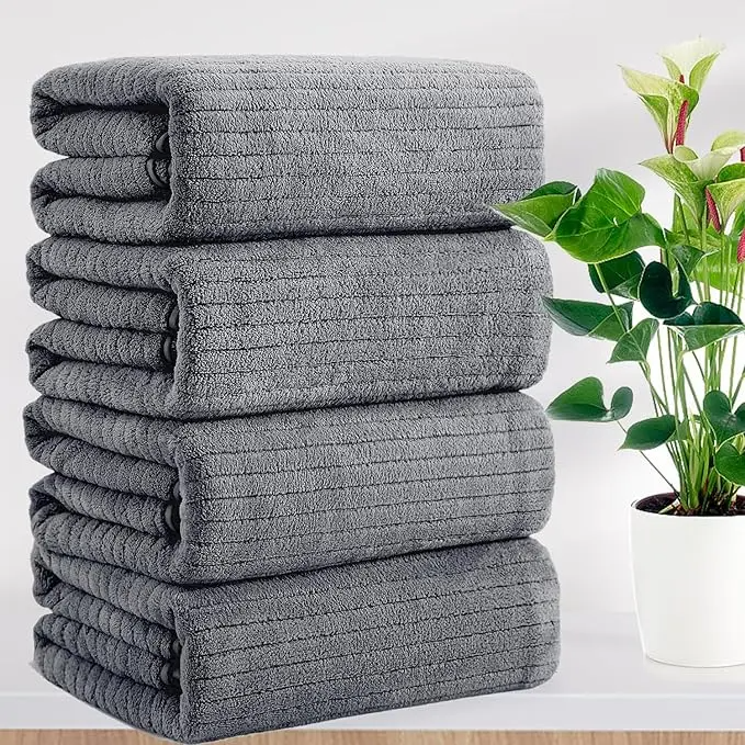 Extra Large Bath Towel Set (35.4" x 71") | Super Soft, Highly Absorbent Oversized Bath Sheets – 4 Pack