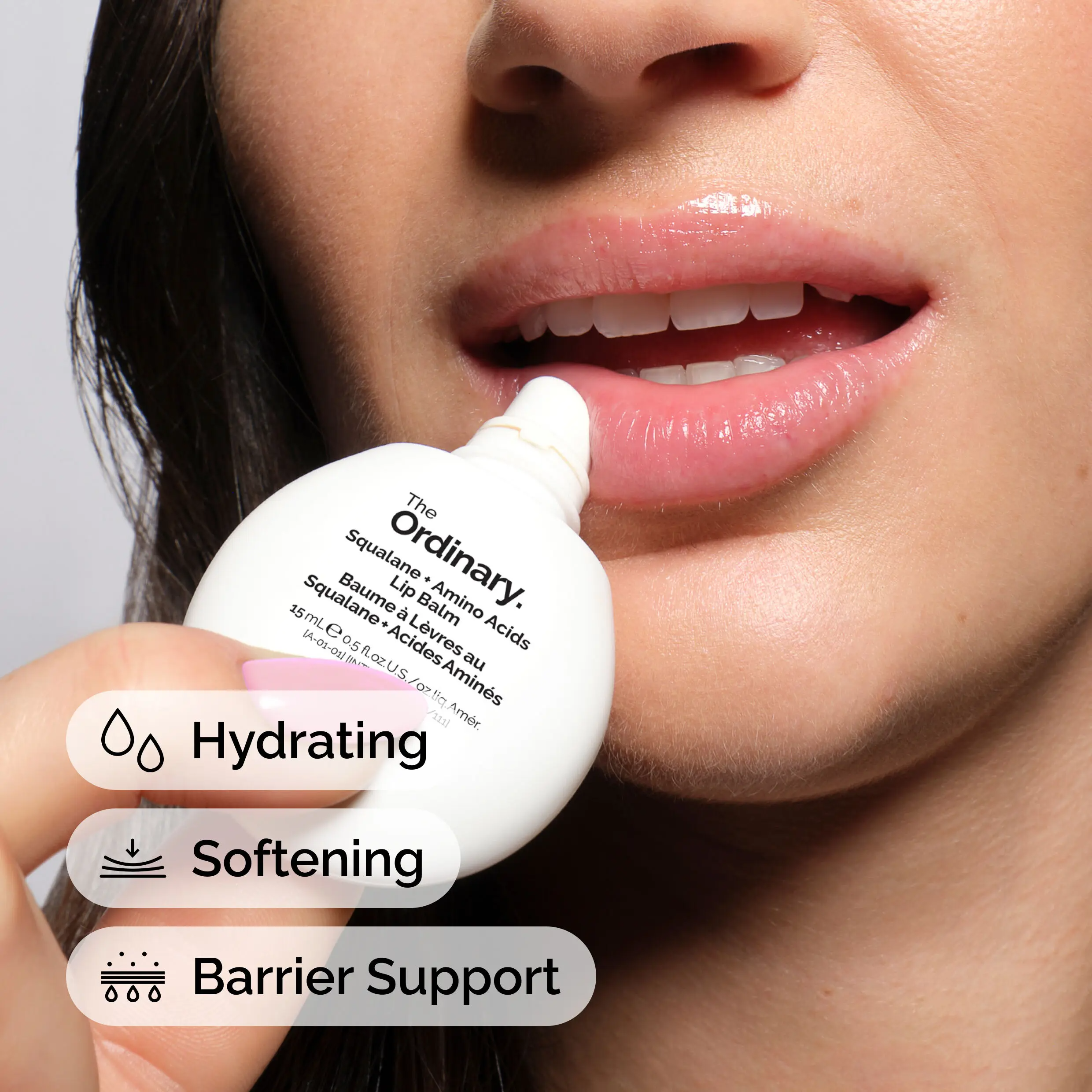 Squalane + Amino Acids Lip Balm – Deep Hydration & Plumping Lip Treatment for Dry, Chapped Lips