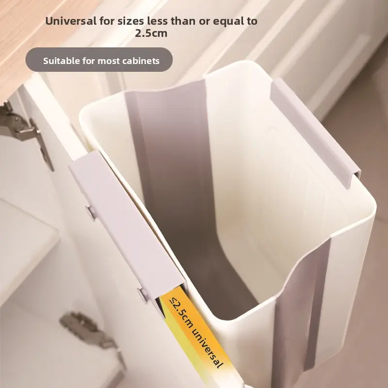 Foldable Hanging Kitchen Trash Can – Space-Saving Cabinet Door Garbage Bin (2-Pack)