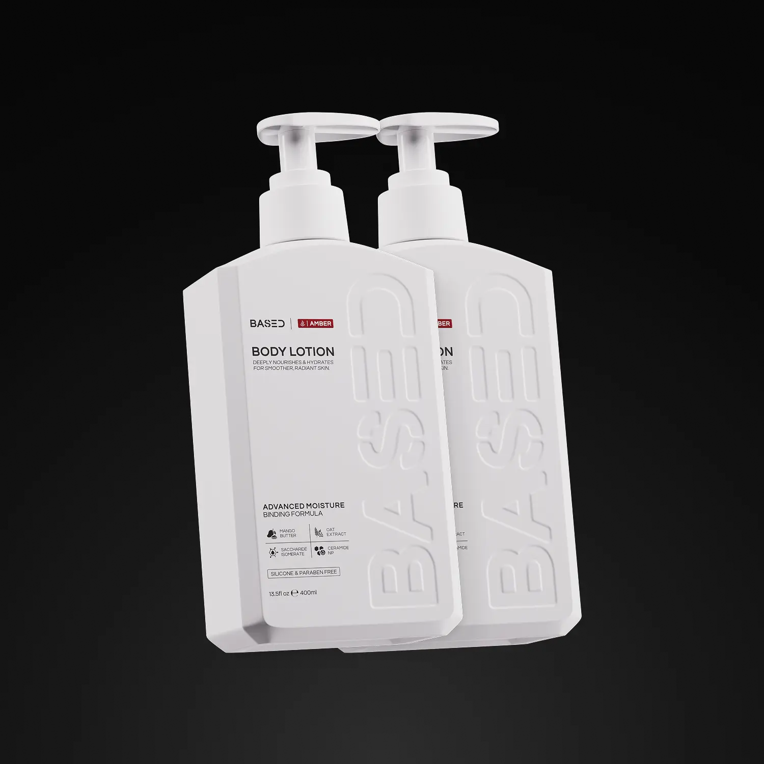 BASED Body Lotion – Amber Scent | Fast-Absorbing Deep Hydration with Ceramides | For Dry, Dull & Ashy Skin