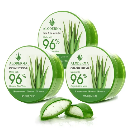 ALODERMA Pure Aloe Vera Gel – 96% Organic Aloe, Harvested Fresh within 12 Hours | 7.05 oz