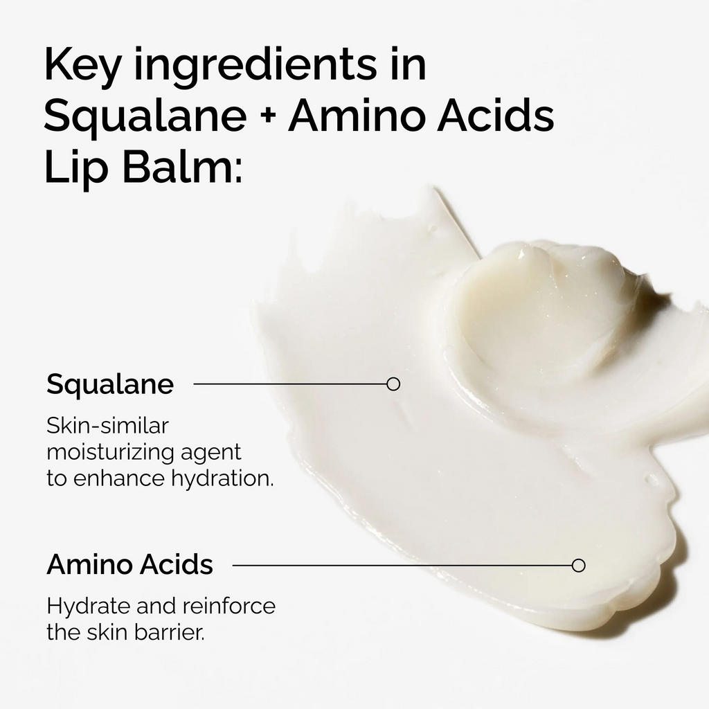 Squalane + Amino Acids Lip Balm – Deep Hydration & Plumping Lip Treatment for Dry, Chapped Lips