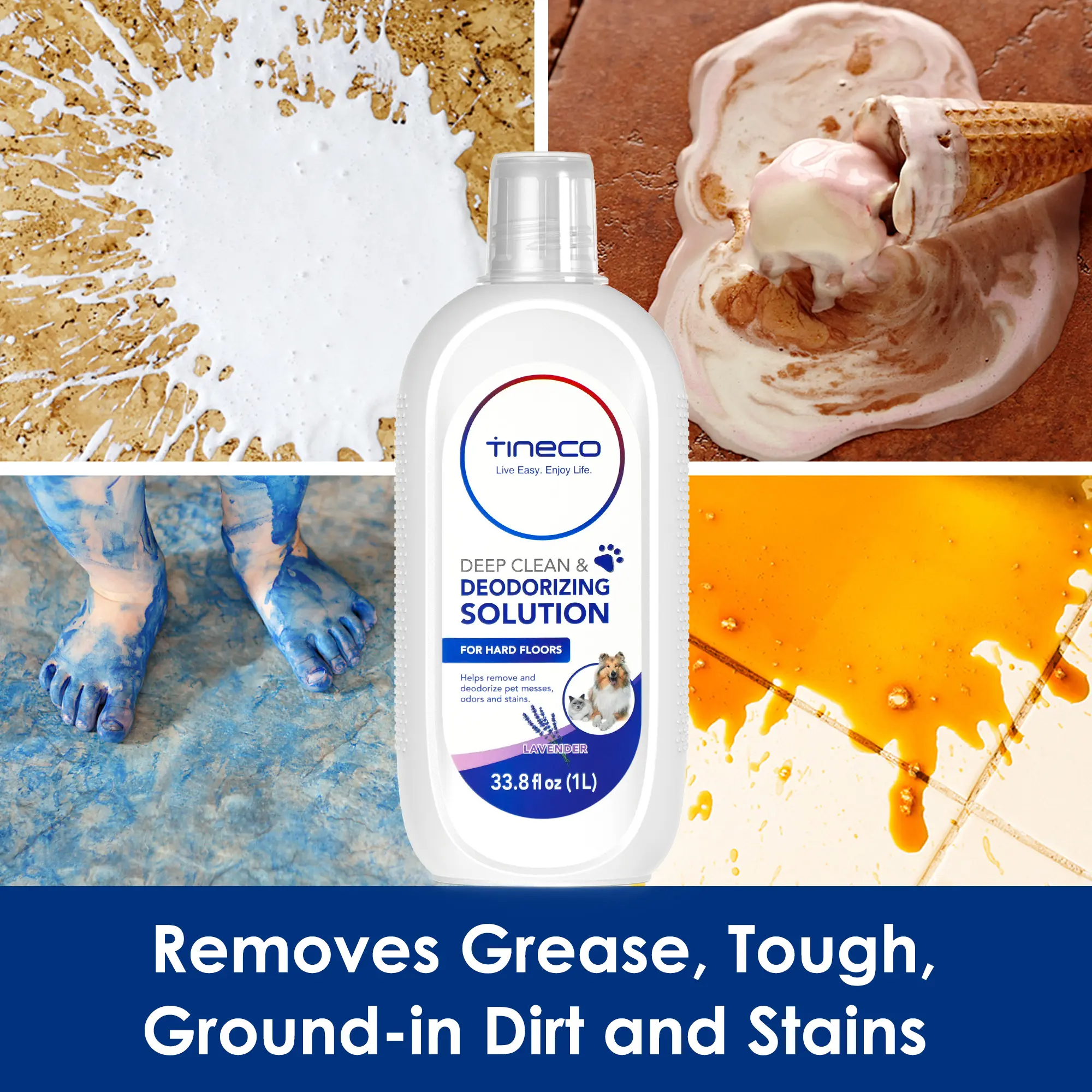 Tineco Multi-Surface Floor Cleaning Solution – Lavender Scent, 33.8 fl oz (1L) | Compatible with iFLOOR, FLOOR ONE S3/S5 & More