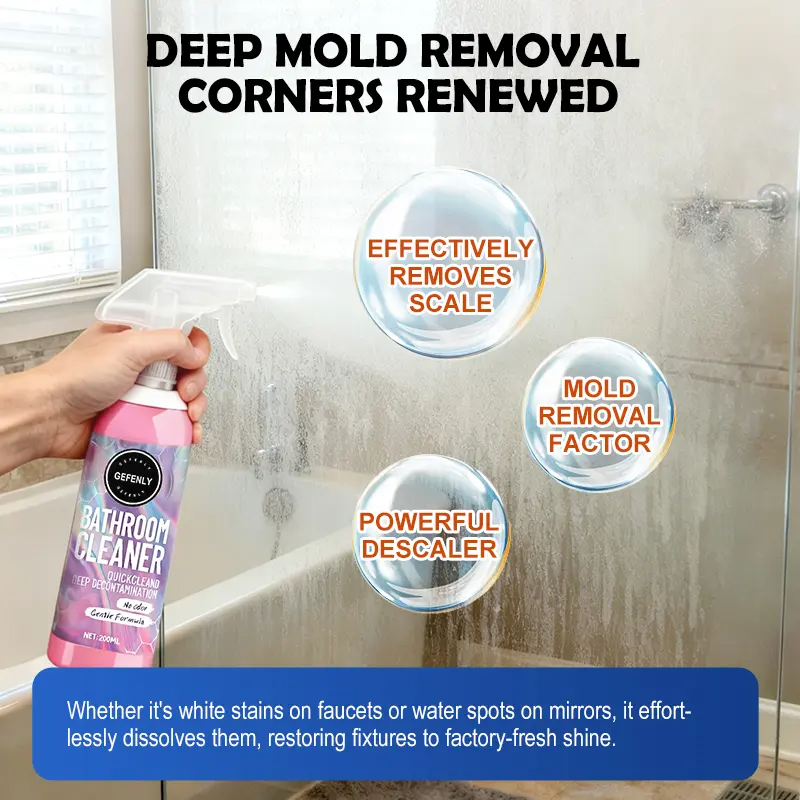 200ml Fragrance-Free Bathroom Cleaner – Gentle, Non-Aerosol All-Purpose Liquid Cleaner for Glazed Surfaces