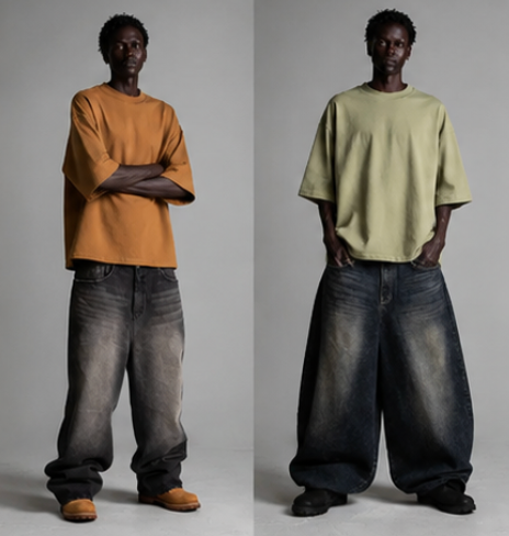 7.5oz Max Heavyweight Oversized Short Sleeve Casual Streetwear Top Tshirt Cotton Cropped