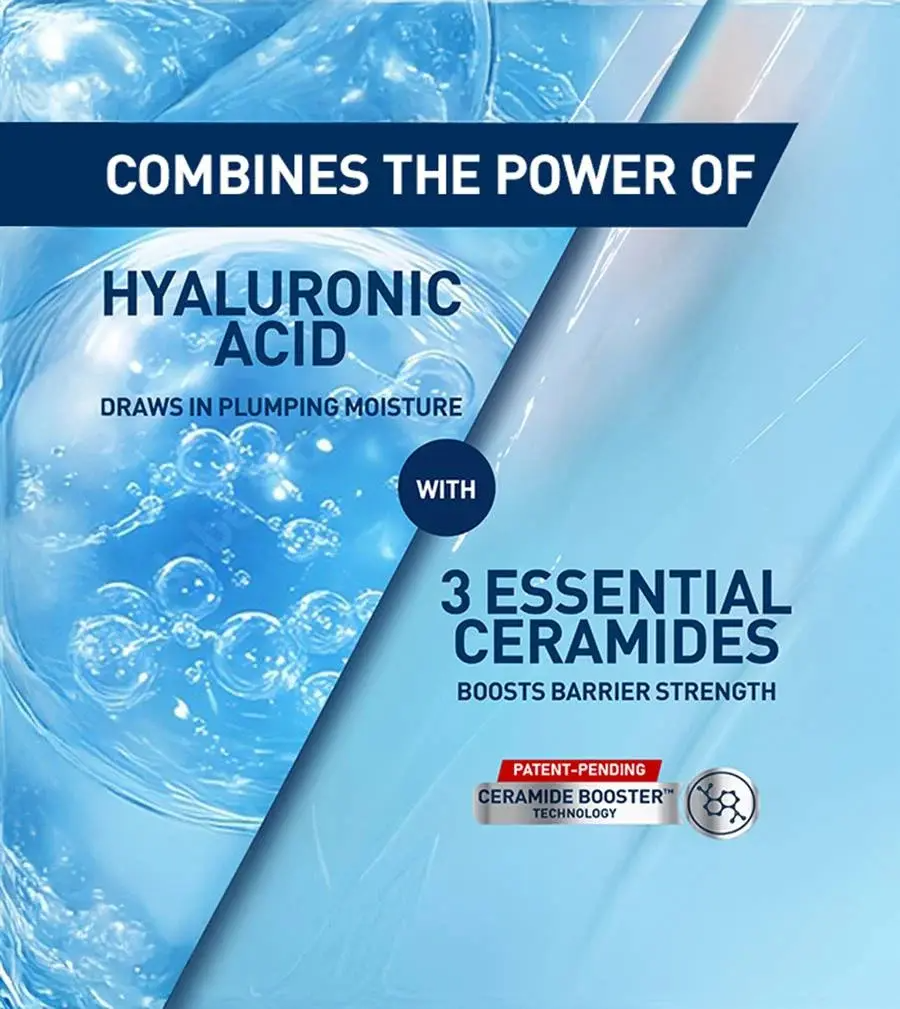 Hydrating HA Water Gel Face Moisturizer – 72HR Hydration with Hyaluronic Acid, Ceramides & Niacinamide | 1.7 oz