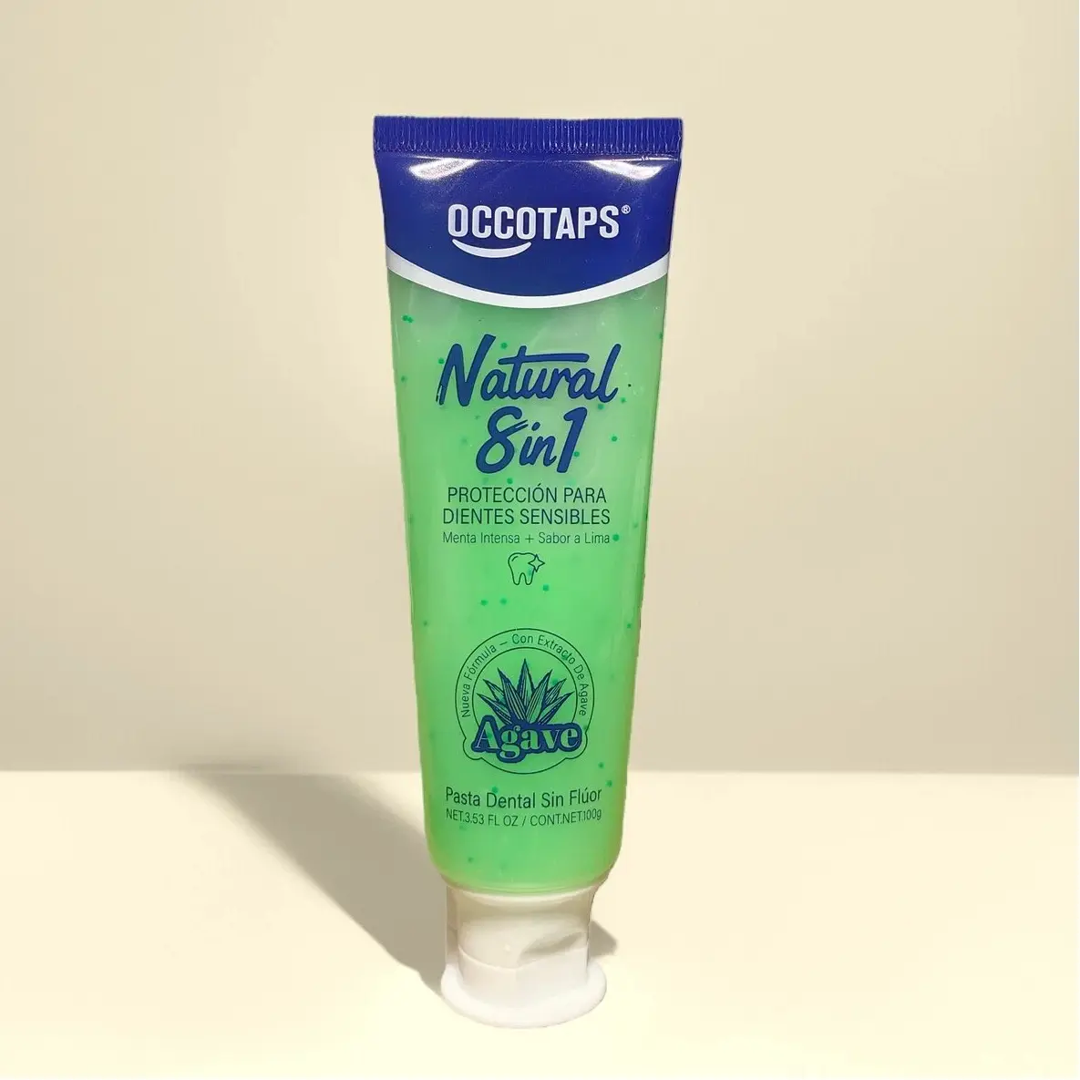 OCCOTAPS Agave Natural Herbal Toothpaste – Blue Agave Extract, Whitening & Enamel Strengthening | Fluoride-Free, Probiotics & Niacinamide