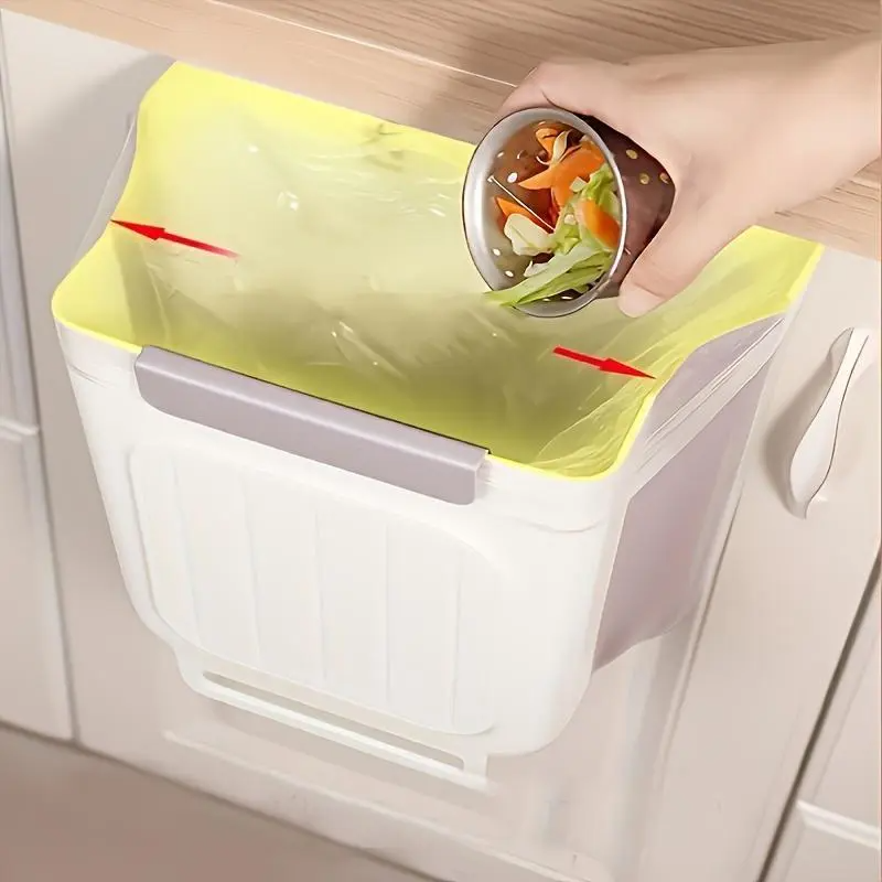 Foldable Hanging Kitchen Trash Can – Space-Saving Cabinet Door Garbage Bin (2-Pack)