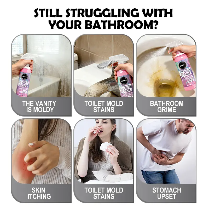 200ml Fragrance-Free Bathroom Cleaner – Gentle, Non-Aerosol All-Purpose Liquid Cleaner for Glazed Surfaces