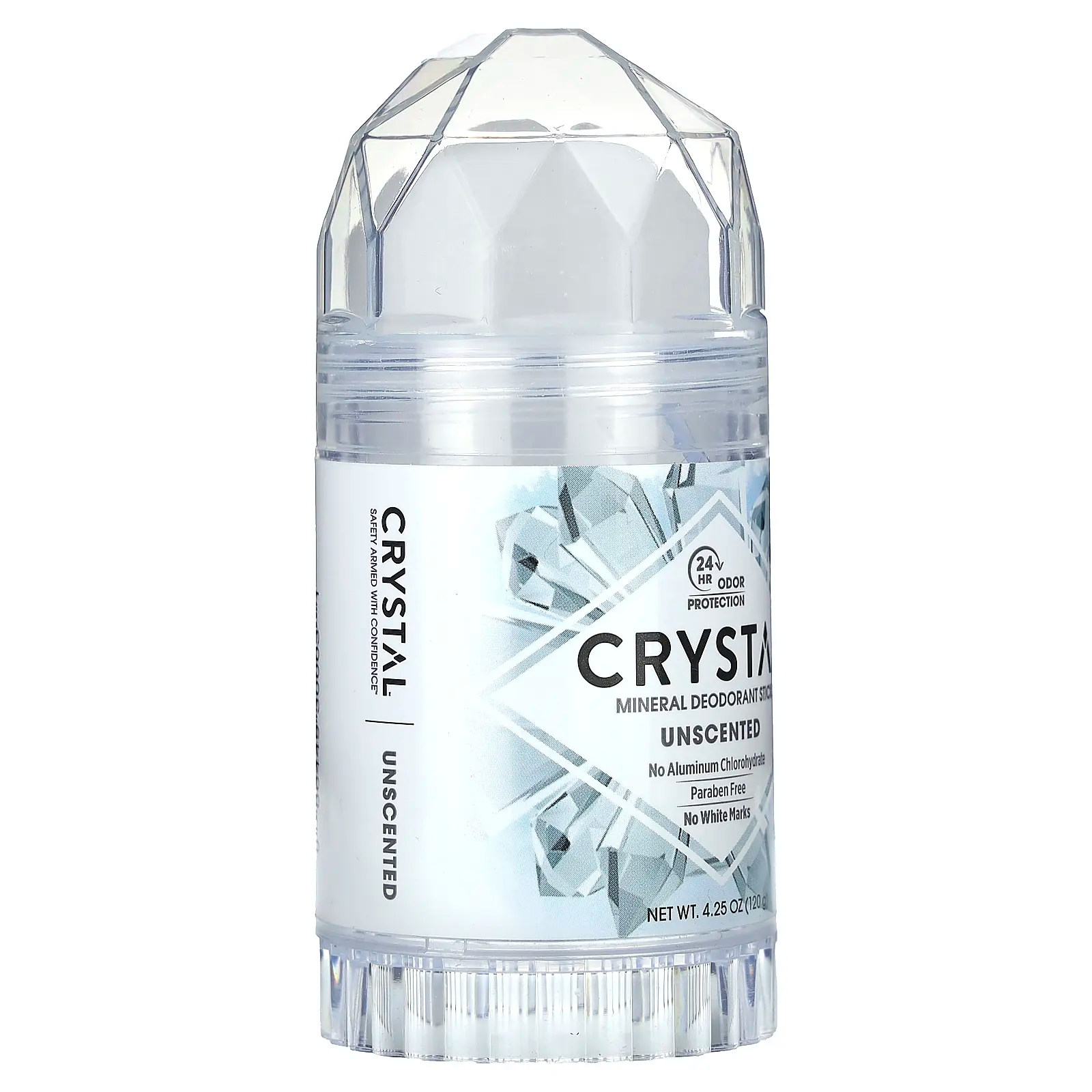 CRYSTAL Mineral Deodorant Stick – Unscented, Aluminum-Free & Vegan | 4.25 oz | 35 Years of Natural Deodorant