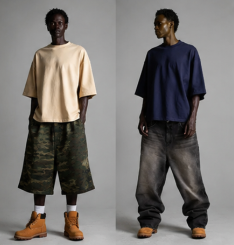 7.5oz Max Heavyweight Oversized Short Sleeve Casual Streetwear Top Tshirt Cotton Cropped