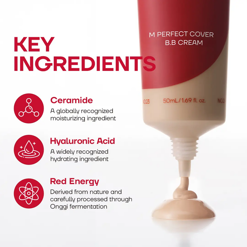 Perfect Cover BB Cream SPF 42 PA+++ – Medium to Full Coverage Skincare Makeup | 50ml | 9 Shades