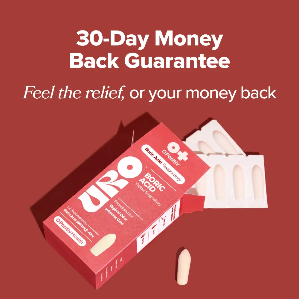 URO Boric Acid Vaginal Suppositories – pH Balance & Freshness Support