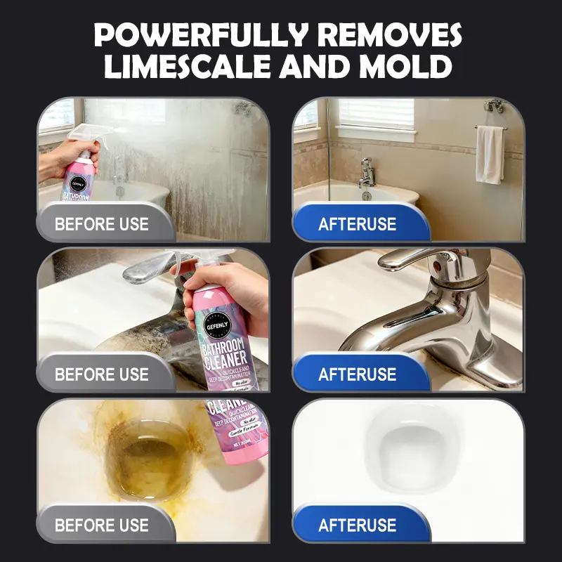 200ml Fragrance-Free Bathroom Cleaner – Gentle, Non-Aerosol All-Purpose Liquid Cleaner for Glazed Surfaces