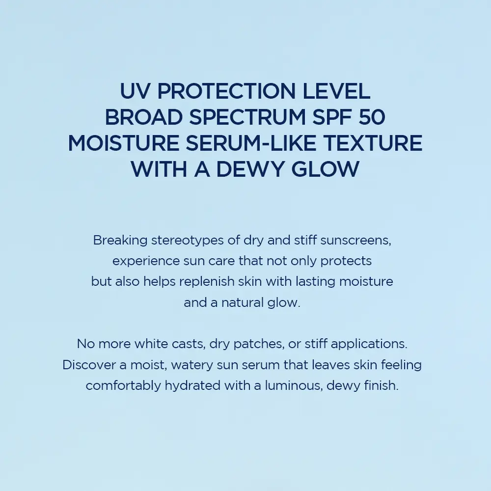 Water-Fit Sun Serum UV – Lightweight Korean Sunscreen for Sensitive Skin | Watery & Creamy Texture | 50ml