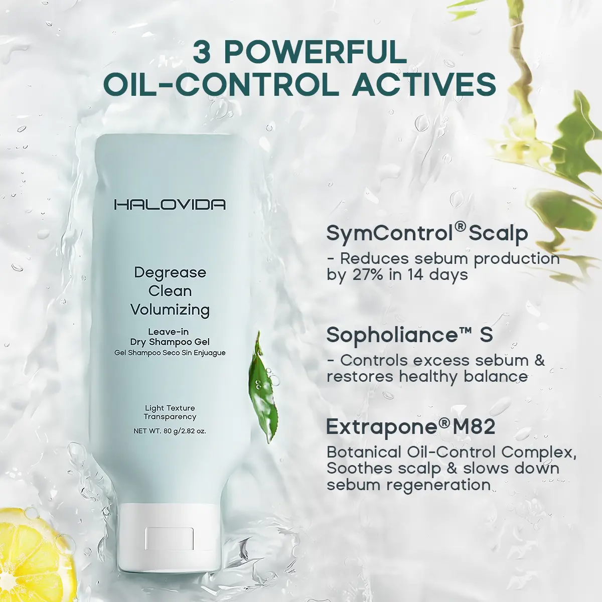 Dry Shampoo Gel – No-Rinse Oil Control & Volume Boost with 4D Hyaluronic Acid | 2.28 oz