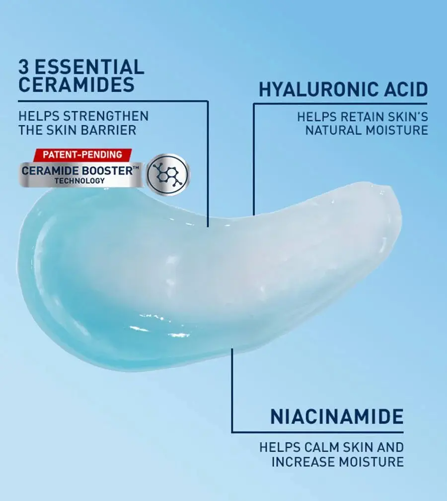 Hydrating HA Water Gel Face Moisturizer – 72HR Hydration with Hyaluronic Acid, Ceramides & Niacinamide | 1.7 oz