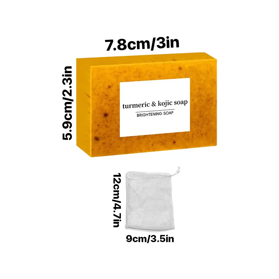 Lemon Turmeric Kojic Acid Soap Bar – Dark Spot Remover & Skin Brightening for Face & Body | 3 or 6 Pack
