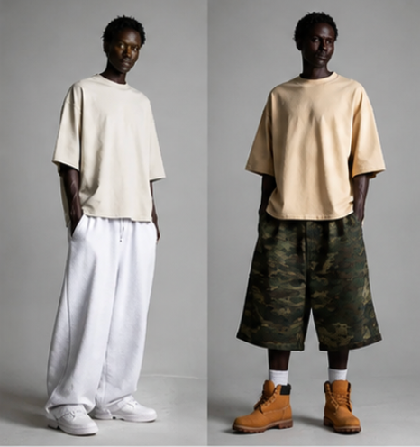7.5oz Max Heavyweight Oversized Short Sleeve Casual Streetwear Top Tshirt Cotton Cropped