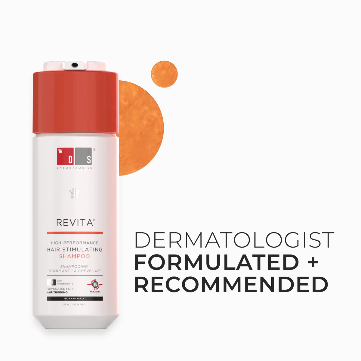 Revita High-Density Shampoo for Thinning Hair – Volumizing & Strengthening for Men & Women | Sulfate-Free | 7 fl oz