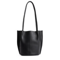 Portland Leather Devan Bucket Tote – Full-Grain Leather Shoulder Bag with Wide Interior | Available in Black & Brown