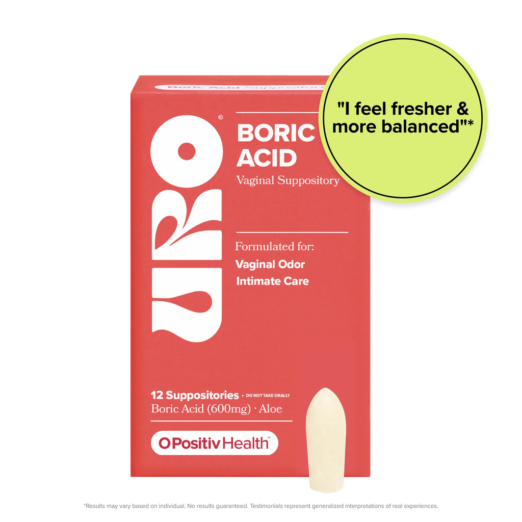URO Boric Acid Vaginal Suppositories – pH Balance & Freshness Support