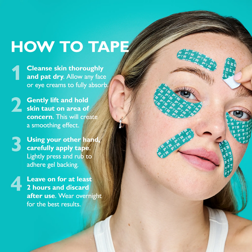 Face & Eye Tape – Clinically Tested Anti-Wrinkle Tape with Peptides, Niacinamide & Caffeine