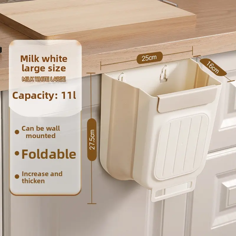 Foldable Hanging Kitchen Trash Can – Space-Saving Cabinet Door Garbage Bin (2-Pack)