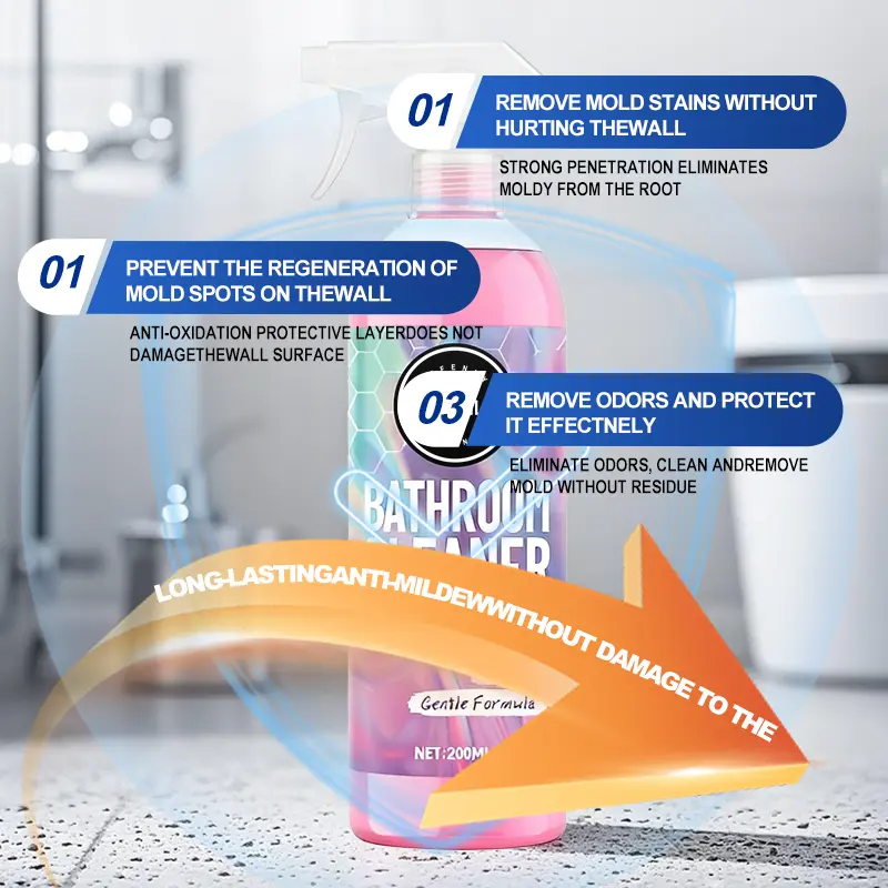 200ml Fragrance-Free Bathroom Cleaner – Gentle, Non-Aerosol All-Purpose Liquid Cleaner for Glazed Surfaces