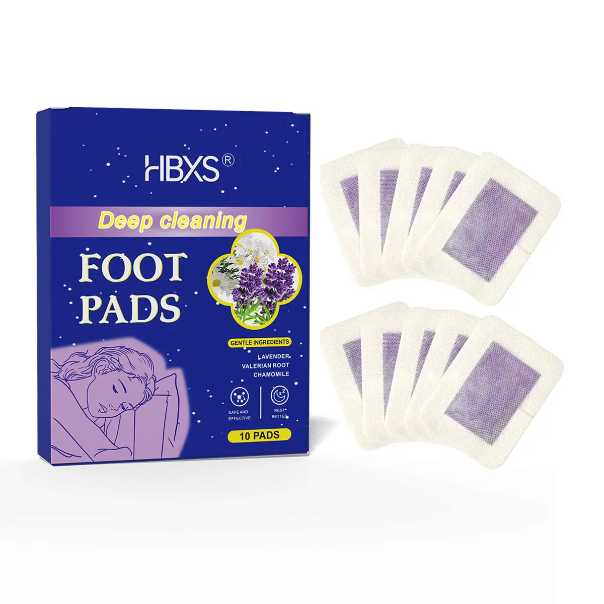 Deep Cleansing Foot Pads – Magnesium Glycinate & Valerian Root for Stress Relief, Better Sleep & Achy Feet | 10 Patches