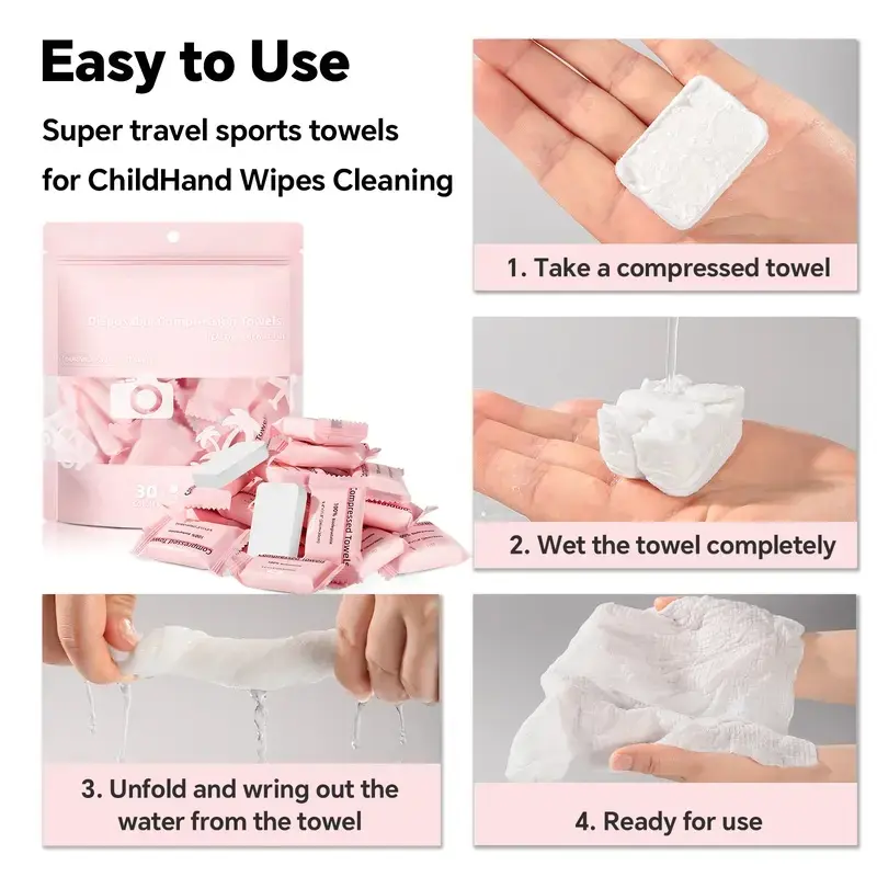 Disposable Compressed Towel Tablets – Portable Magic Expanding Towels for Travel, Gym & Home | 2 or 3 Pack