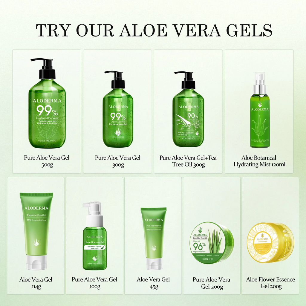ALODERMA Pure Aloe Vera Gel – 96% Organic Aloe, Harvested Fresh within 12 Hours | 7.05 oz