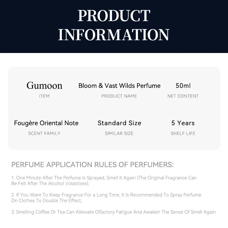 Gumoon Vast Wilds Unisex Perfume – Aromatic Aquatic Eau de Parfum | Citrus, Lavender & Cedarwood | 50ml