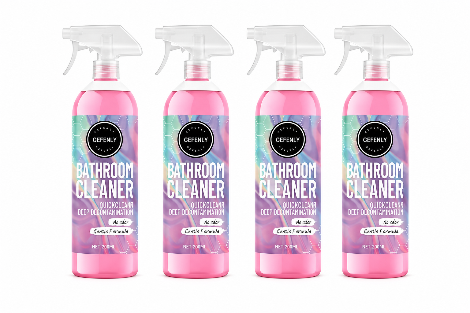 200ml Fragrance-Free Bathroom Cleaner – Gentle, Non-Aerosol All-Purpose Liquid Cleaner for Glazed Surfaces