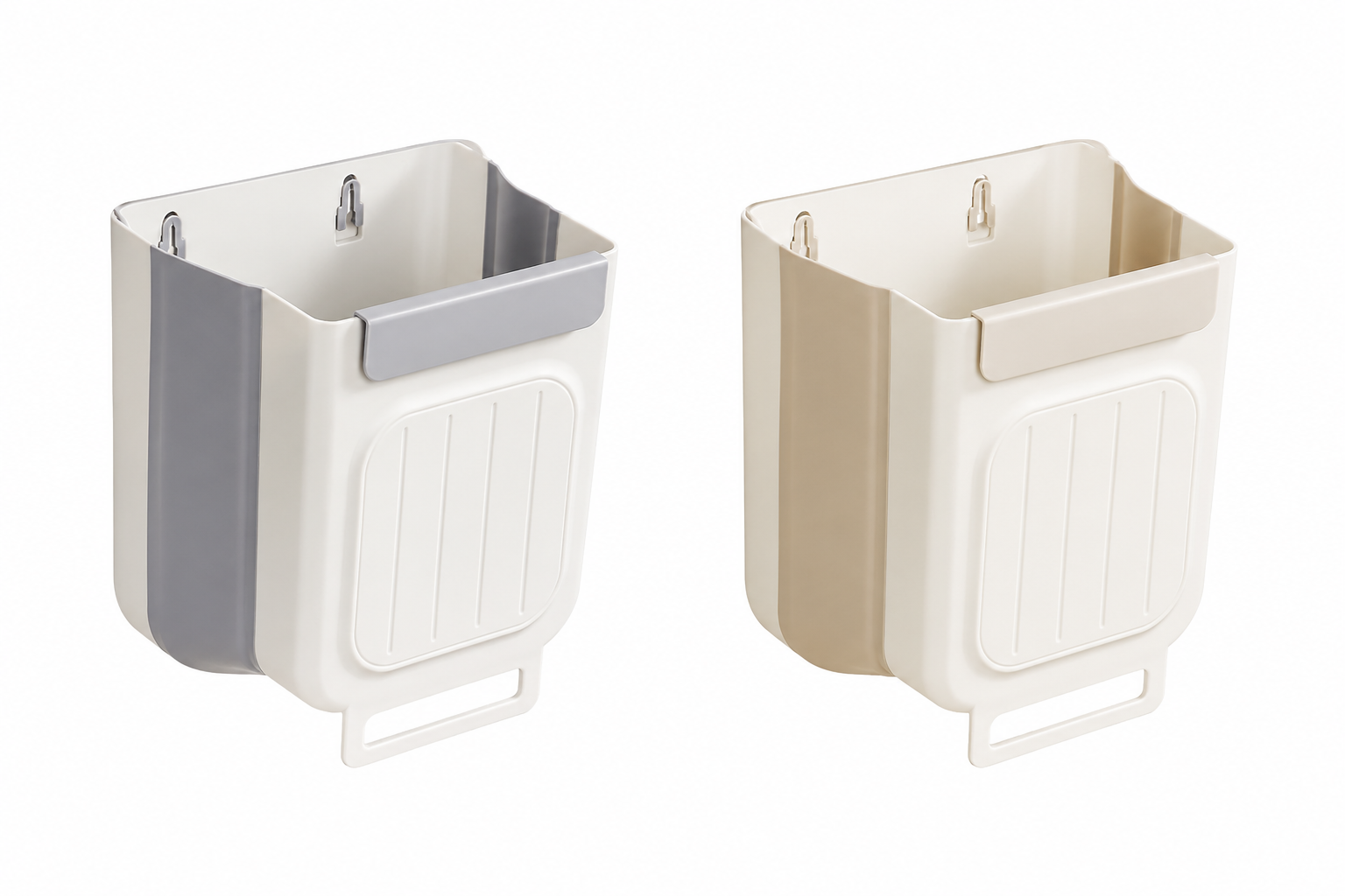 Foldable Hanging Kitchen Trash Can – Space-Saving Cabinet Door Garbage Bin (2-Pack)
