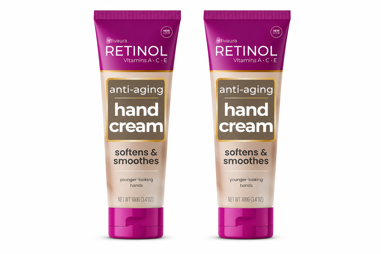 LIVAURA Retinol Anti-Aging Hand Cream – Vitamin A, C & E + Green Tea Extract for Hands, Nails & Cuticles