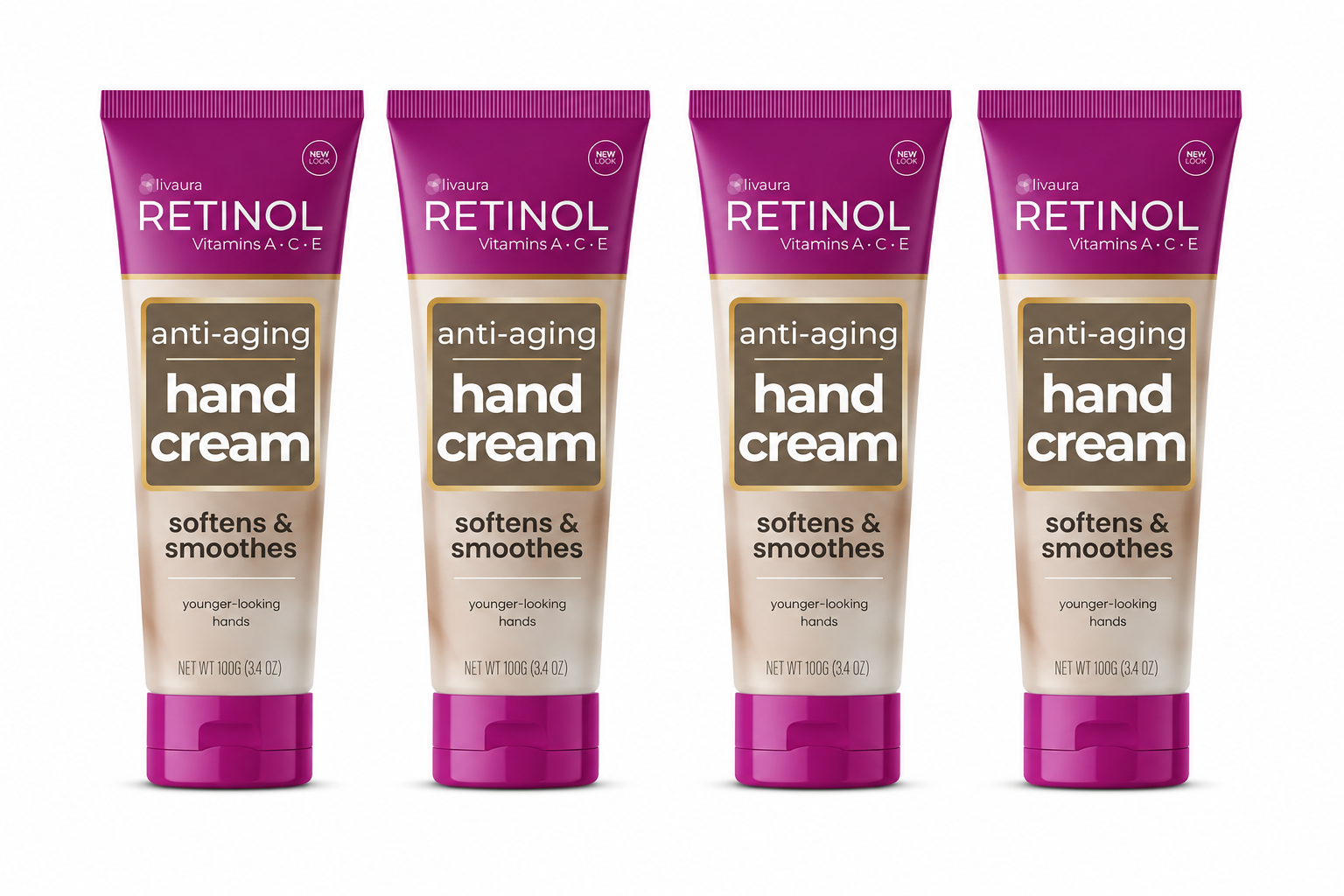 LIVAURA Retinol Anti-Aging Hand Cream – Vitamin A, C & E + Green Tea Extract for Hands, Nails & Cuticles