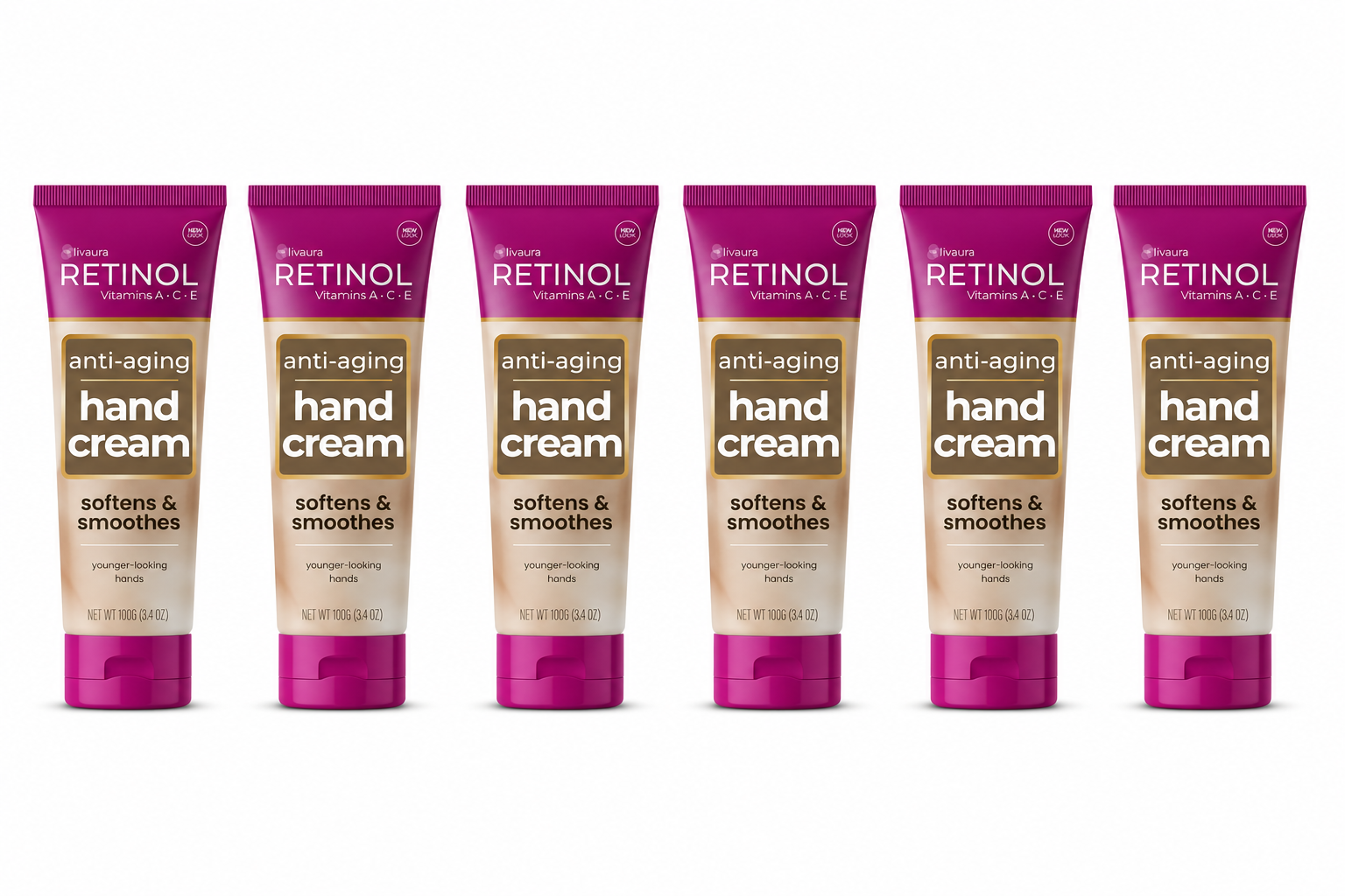 LIVAURA Retinol Anti-Aging Hand Cream – Vitamin A, C & E + Green Tea Extract for Hands, Nails & Cuticles