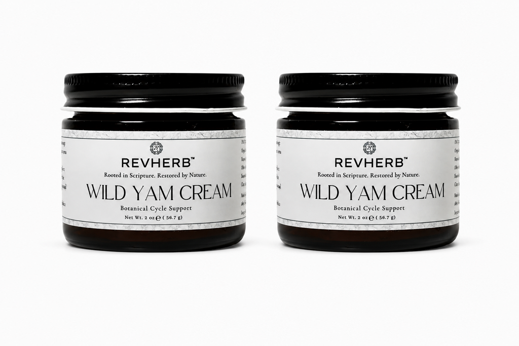 REVHERB Organic Wild Yam Cream – All-Natural Hormonal Balance Support | Made in USA | 2 oz