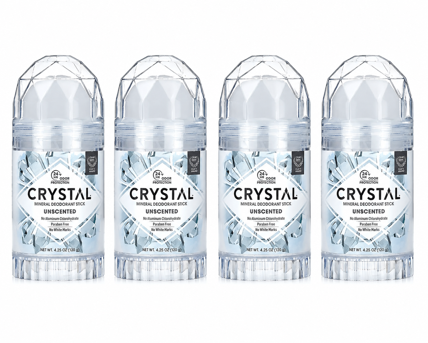 CRYSTAL Mineral Deodorant Stick – Unscented, Aluminum-Free & Vegan | 4.25 oz | 35 Years of Natural Deodorant