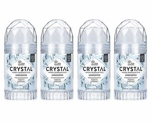 CRYSTAL Mineral Deodorant Stick – Unscented, Aluminum-Free & Vegan | 4.25 oz | 35 Years of Natural Deodorant